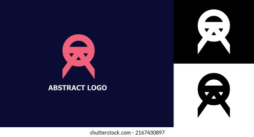 Letra vectorial Q Icono geométrico Sencillo Resumen Diseño rosa del logotipo de negocios moderno