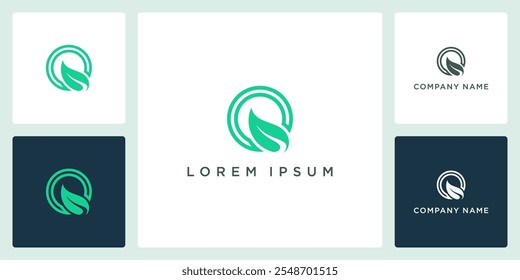 Vector letter Q nature logo and icon editable