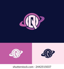 Vector letter Q Planets logo design template inspiration, vector illustration.