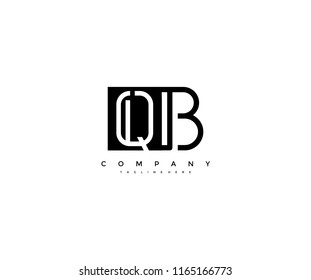 Vector Letter QB Combine Linked Modern Monogram Logo