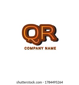 Vector Letter QR uppercase minimalist art monogram. Creative Maze vector linear for Title, Header, Lettering, Logo. 3D Line art style on white background. Modern Design.