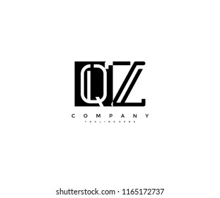 Vector Letter QZ Combine Linked Modern Monogram Logo
