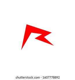 vector of letter r arrow geometric design concept