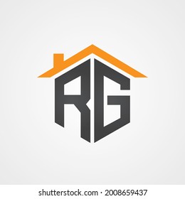Logo des Vektor Letter R G House
