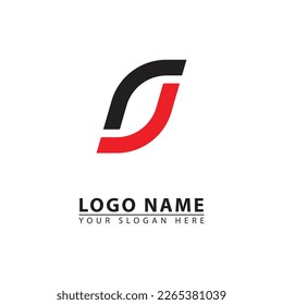 icono comercial de la letra vectorial r y del logotipo j. Resumen del estilo gráfico de ilustración plana.