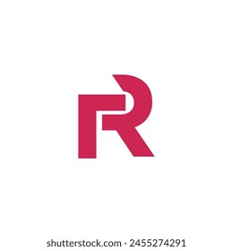 Vector letter r logo with modern unique style premium