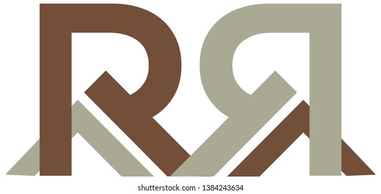Vector letter R mountain logo icon