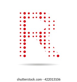 Vector of letter R symbol or icon