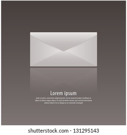Vector letter with reflection. Isolated object with space for your text. Website element, or background. Modern design.