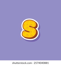 Vector letter S cheese logo design template inspiration, vector illustration.