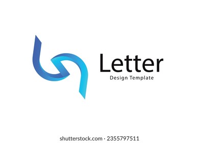Plantilla de diseño del logotipo de la letra del vector