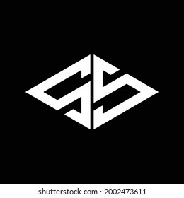 vector letter S rectangular elegant and bold impression
