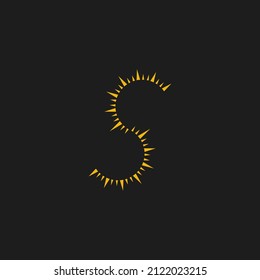 El vector es la letra S o dos soles.