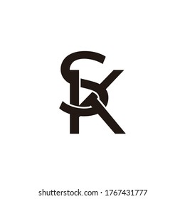 vector of letter sk overlapping 3d design fit for fashion emblem logo