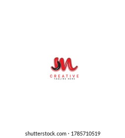 Vector Letter sm lowercase minimalist art monogram. Creative Maze vector linear for Title, Header, Lettering, Logo. 3D Line art style on white background. Modern Design.