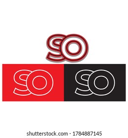 Vector Letter SQ uppercase minimalist art monogram. Creative Maze vector linear for Title, Header, Lettering, Logo. 3D Line art style on white background. Modern Design.