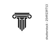 Vector letter T Column logo design template inspiration, vector illustration.