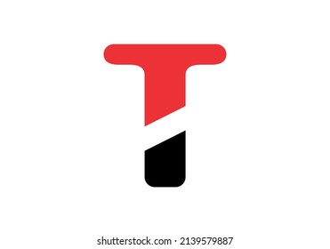 Logotipo de letra vectorial T, para diseño gratuito.