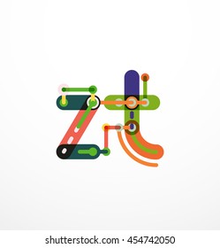 Vector letter - technolog minimal design