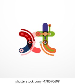 Vector letter - technolog minimal design