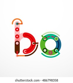 Vector letter - technolog minimal design