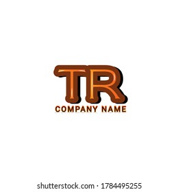 Vector Letter TR uppercase minimalist art monogram. Creative Maze vector linear for Title, Header, Lettering, Logo. 3D Line art style on white background. Modern Design.