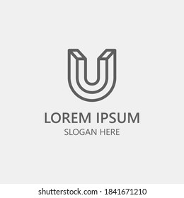 Vector Letter U UU Initial Logo Monogram Template Icon