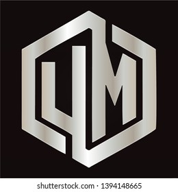 vector letter UMlogo elegant colors can be used for certain brands easily change color