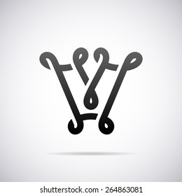 Vector letter V logo icon design template