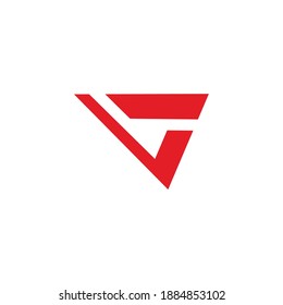 vector of letter v motion design simple geometric logo
