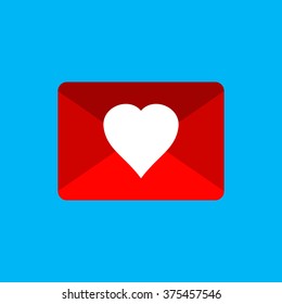 vector letter for Valentine's Day 