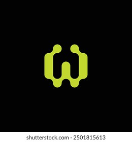 Vector letra W Logotipo de tecnología Abstractas diseño Plantilla inspiración, Ilustración vectorial.