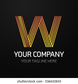 Vector Letter W Business Luxury Logo template Calligraphy template


