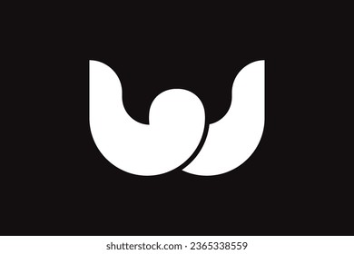 Diseño de la plantilla de logotipo de letra vectorial w