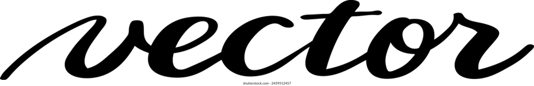 "vector" vector letter written by hand