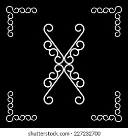 Vector letter X of the alphabet! For use in web, logo, greeting cards and more