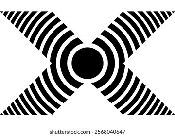 Vector letter X in black on a white background. Sporty striped pattern. Striped design element. Modern vector background. logo