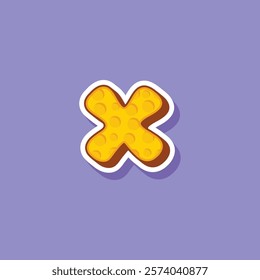 Vector letter X cheese logo design template inspiration, vector illustration.