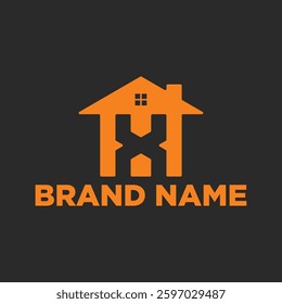 Vector letter X home logo design template inspiration, vector illustration.