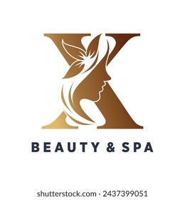 Vector letter x logo design for beauty with creative style