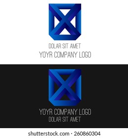 Vector Letter X logo icon design template elements in frame. EPS10.