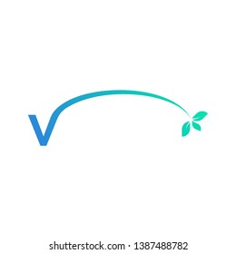 vector letter x with the lower end x extending and at the end there are leaves.
