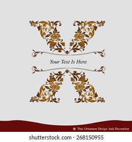Vector of Letter X in the old vintage style. ABC concept type as logo. Typography design