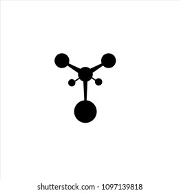Vector letter Y atom dots concept logo design template illustration eps 10