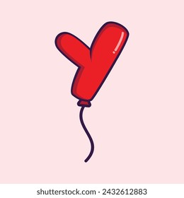 Vector letter Y balloon logo design template inspiration, vector illustration.