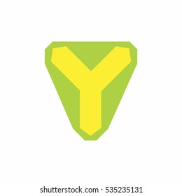 Vector Of Letter Y in Green Color