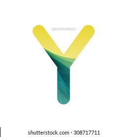 Vector letter Y with modern colorful texture