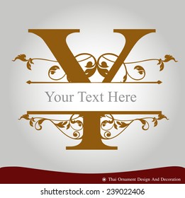 Vector of Letter Y in the old vintage style. ABC concept type as logo. Typography design