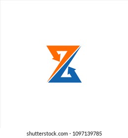 Vector letter Z arrow concept logo design template illustration eps 10