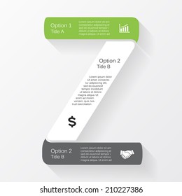 Vector letter Z infographic. Template for diagram, graph, presentation and chart. Business concept with options, parts, steps or processes. Abstract background.